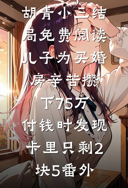 胡青小三结局免费阅读儿子为买婚房辛苦攒下75万，付钱时发现卡里只剩2块5番外